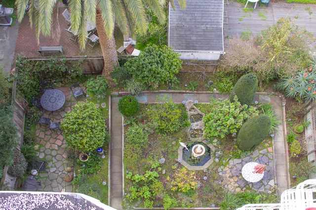 above the garden